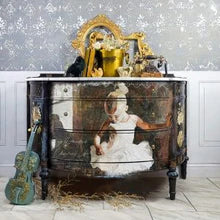 Detalle del papel tissue decoupage Dancer – composición delicada y atemporal de bailarina para muebles y decoración, Anaqa Design
