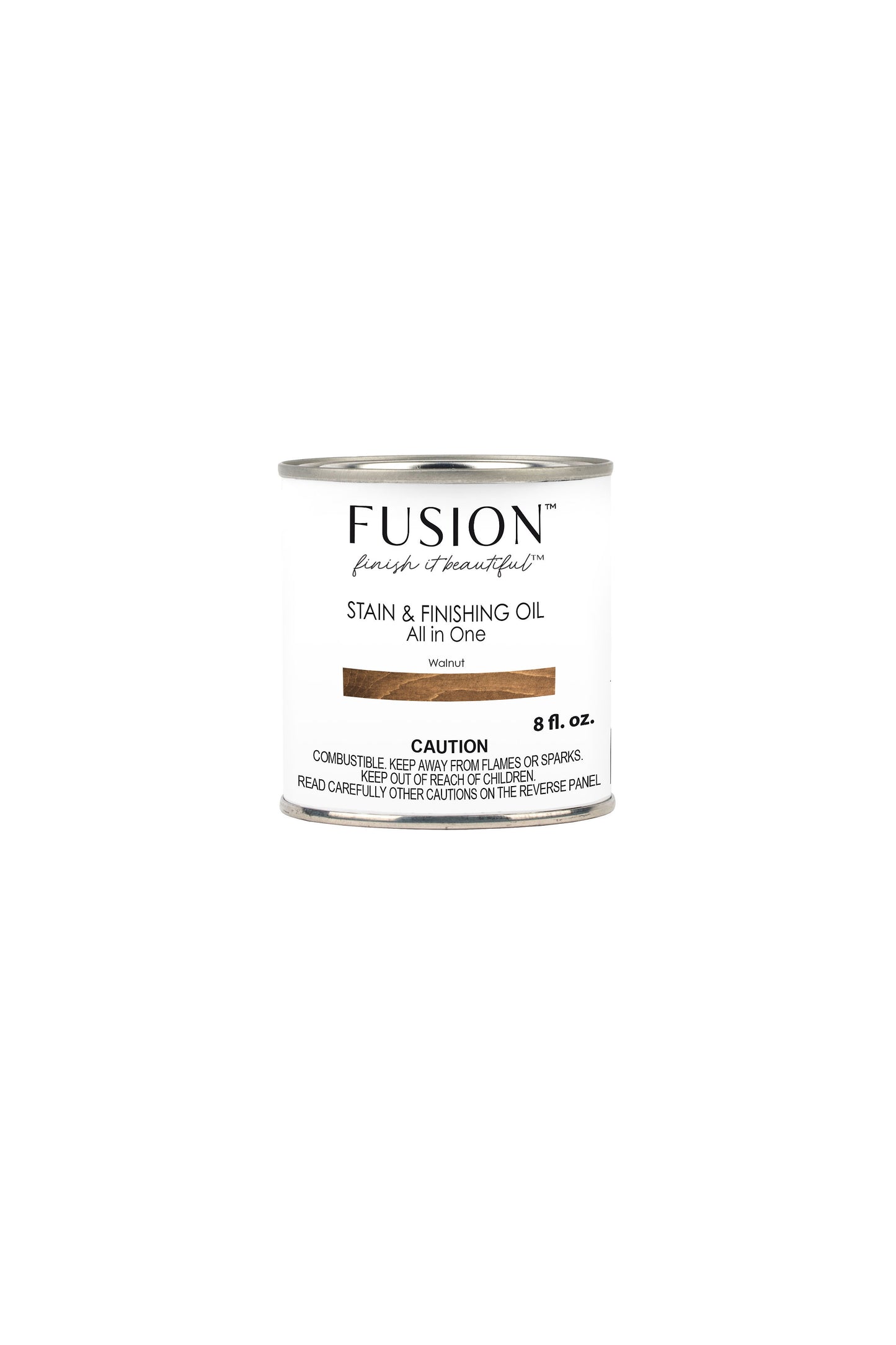 Fusion Stain and Finishing Oil Walnut 237ml - 3 in 1 Stain and Finish