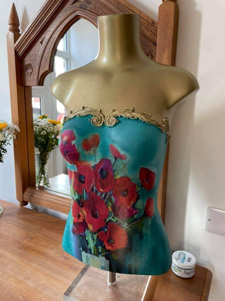 Poppies - Mint by Michelle decoupage paper