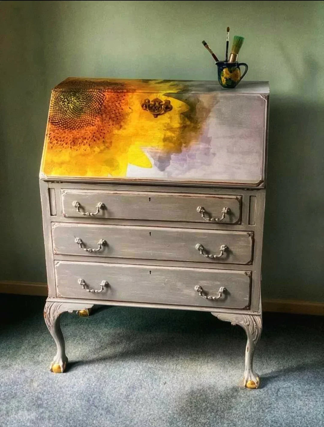 Sunflower - Mint by Michelle decoupage paper