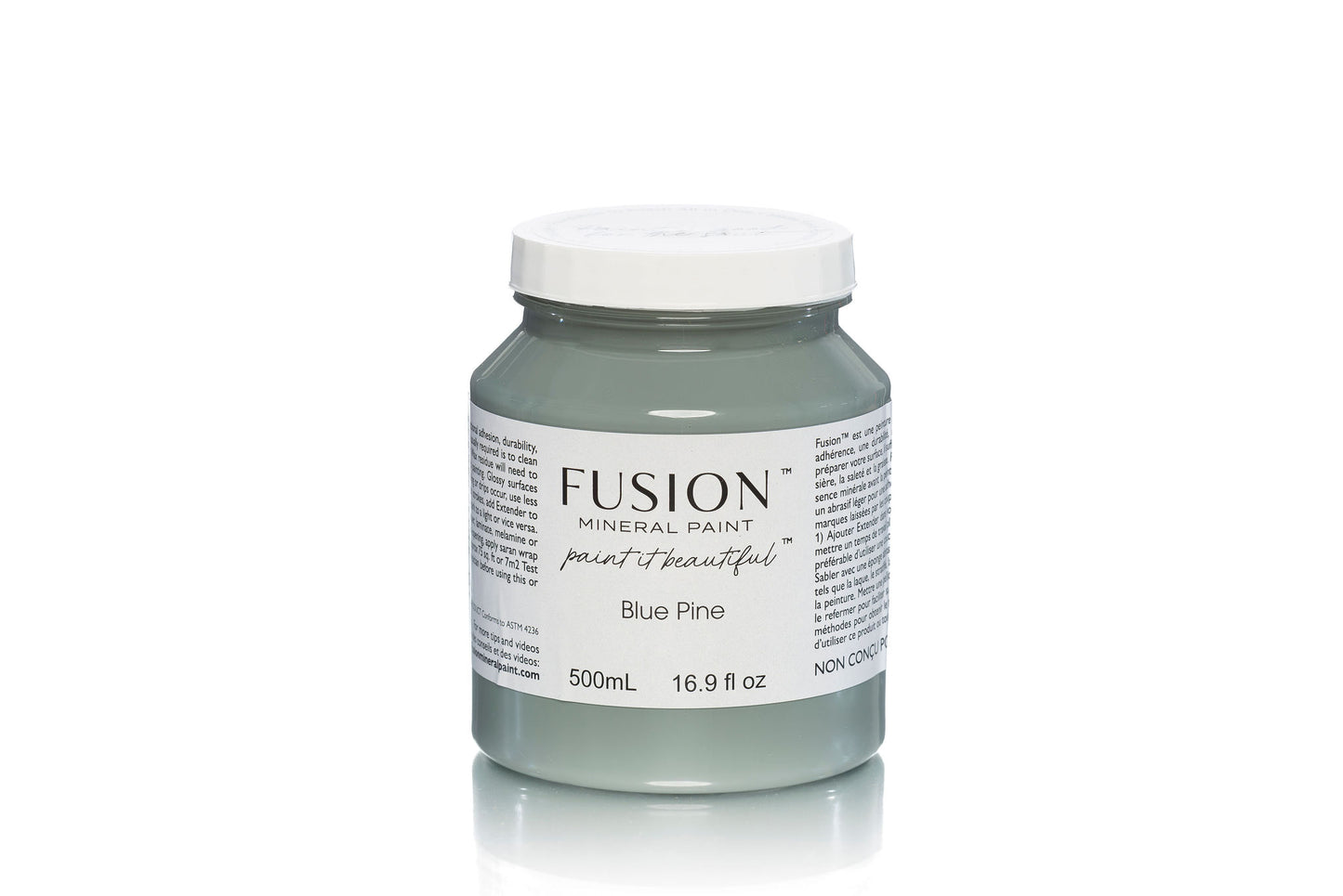Bote de Fusion Mineral Paint Blue Pine 500ml, pintura mineral azul-verde mate para restauración de muebles