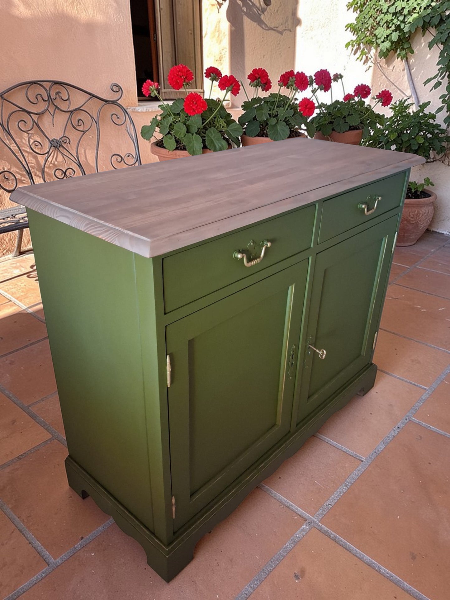 SOLD OUT! Restored Antique Sideboard · Spanish Olive · Unique Piece