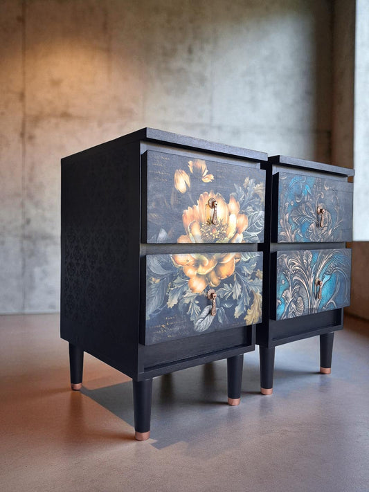 AGOTADO! Mesitas MCM con Frentes Florales – Para Dormitorio o Salón