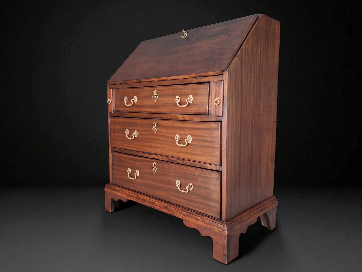 Bureau Secrétaire Antiguo Francés – Louis XVI Empire, Solid Mahogany, Circa 1790