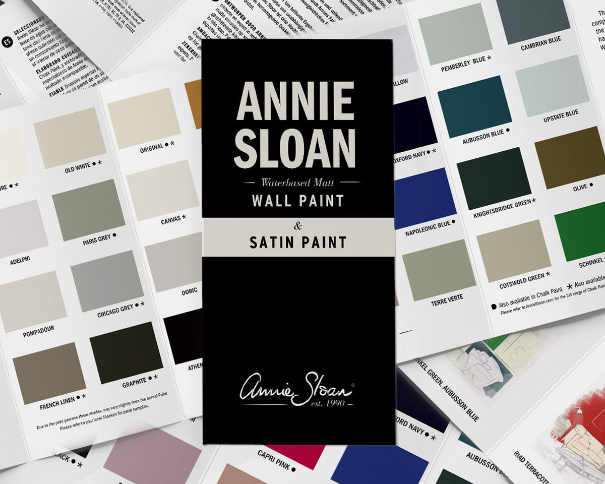 Carta de colores Wall Paint y Satin Paint de Annie Sloan, vista general