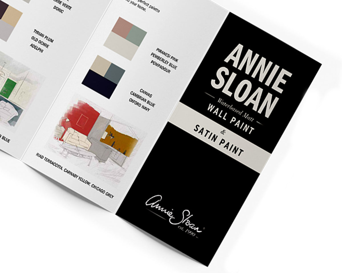 Carta de colores Wall Paint y Satin Paint de Annie Sloan, detalle de página
