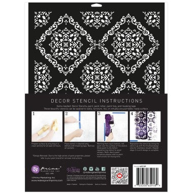Stencil Modern Moroccan aplicado sobre mueble restaurado – resultado profesional con chalk paint, Re-Design with Prima