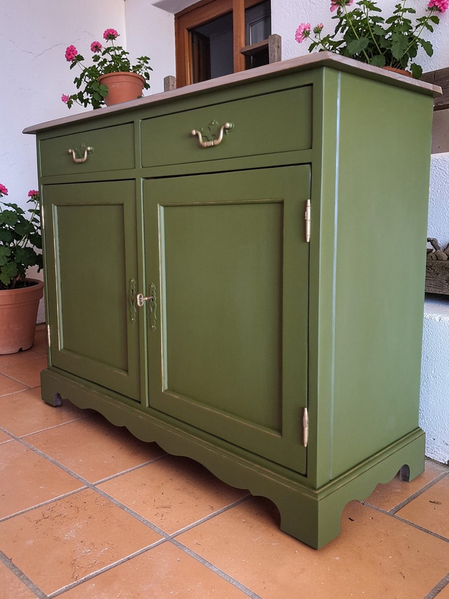 SOLD OUT! Restored Antique Sideboard · Spanish Olive · Unique Piece