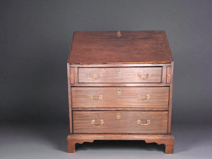Escritorio secretario antiguo francés Luis XVI-Imperio circa 1790 en caoba maciza estado original