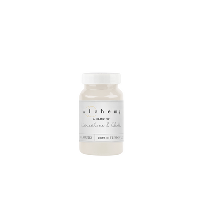 Bote Alchemy by Fusion Alabaster 120ml, pintura a la tiza taupe sereno mate para muebles, mezcla de limestone y chalk