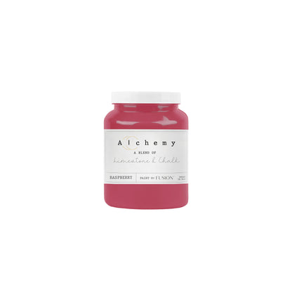 Bote Alchemy by Fusion Raspberry 500ml, pintura a la tiza fucsia vibrante y puro, mezcla de limestone y chalk para restauración de muebles