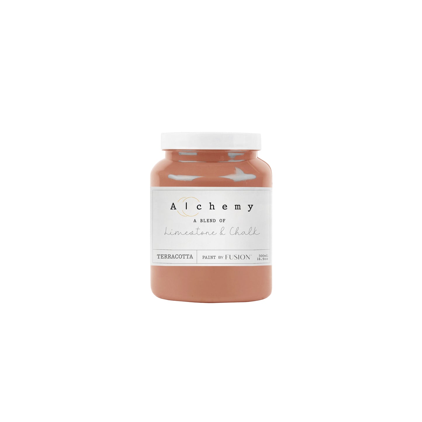 Bote Alchemy by Fusion Terracotta 500ml, pintura a la tiza terracota cálido y terroso, mezcla de limestone y chalk para restauración de muebles