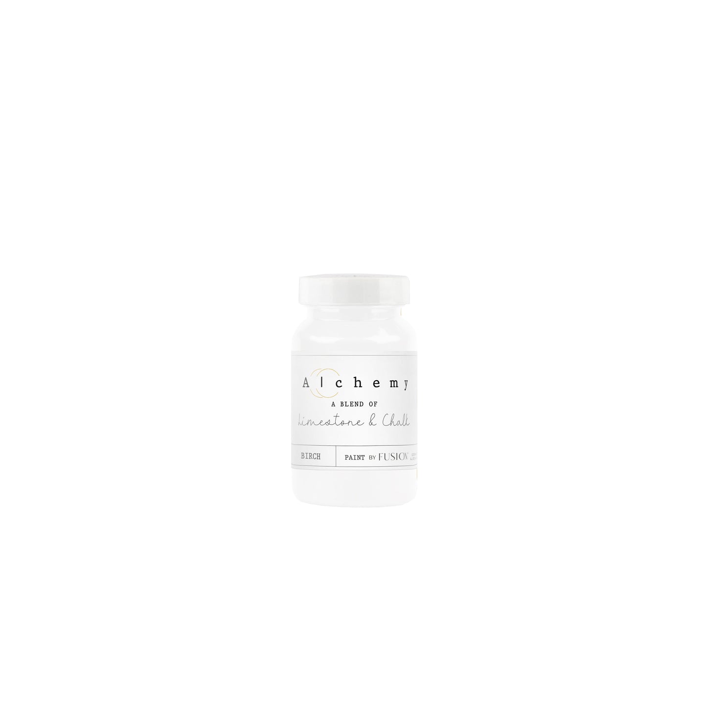 Bote Alchemy by Fusion Birch 120ml, pintura a la tiza blanco roto terroso con subtonos sutiles, mezcla de limestone y chalk para muebles