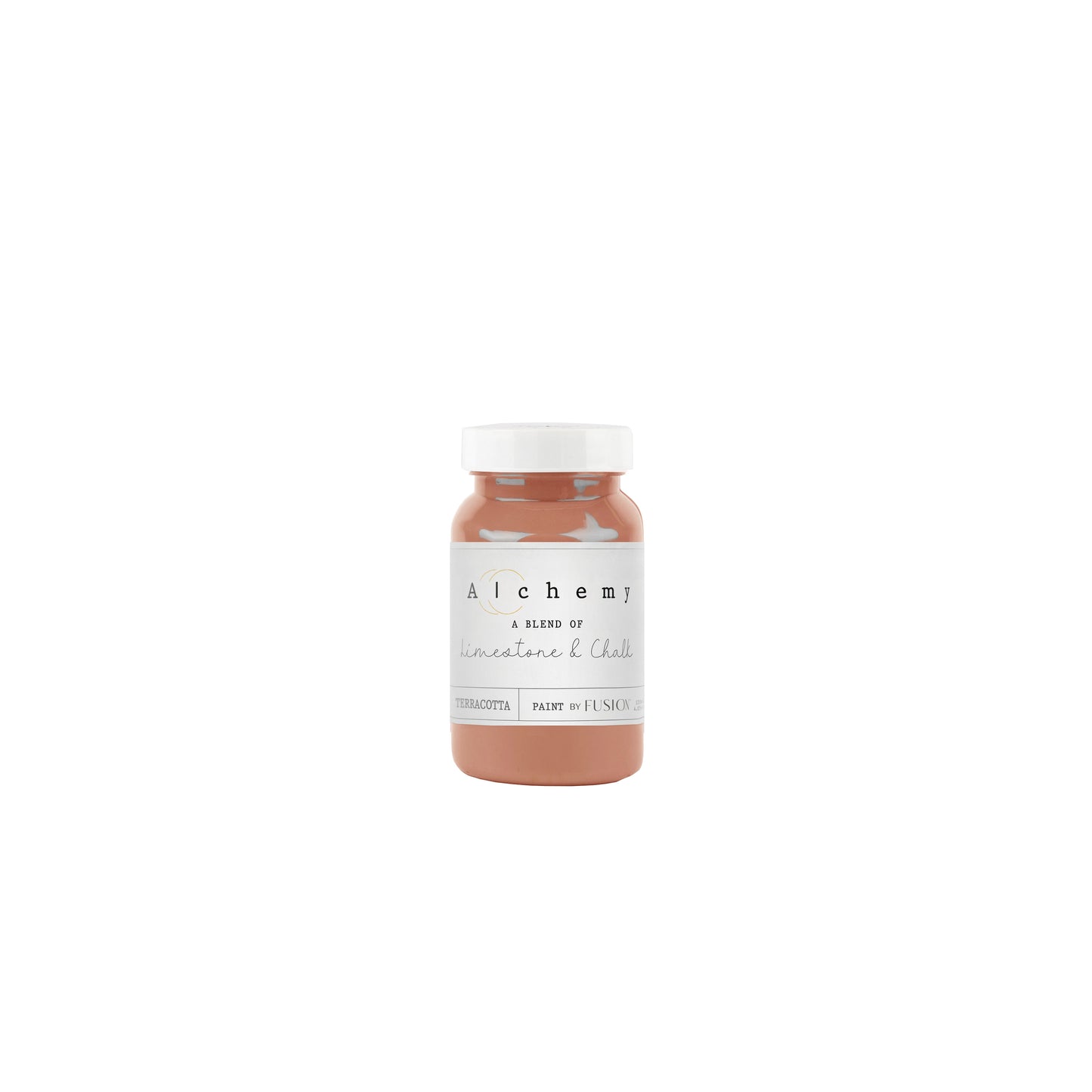 Bote Alchemy by Fusion Terracotta 120ml, pintura a la tiza terracota cálido y terroso, mezcla de limestone y chalk para muebles