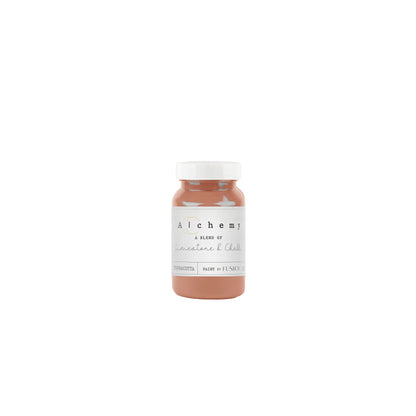 Bote Alchemy by Fusion Terracotta 120ml, pintura a la tiza terracota cálido y terroso, mezcla de limestone y chalk para muebles