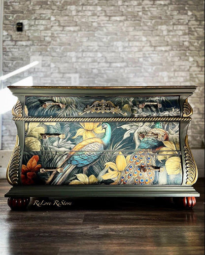 A Peacock Pair - Mint by Michelle Decoupage-Papier