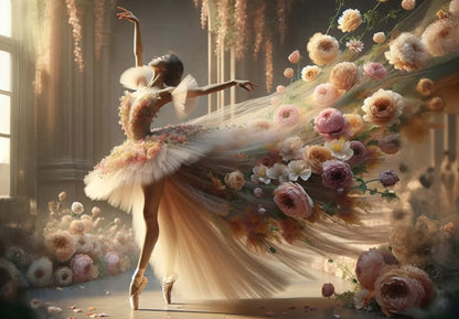 Ballet in Bloom - Mint by Michelle decoupage paper