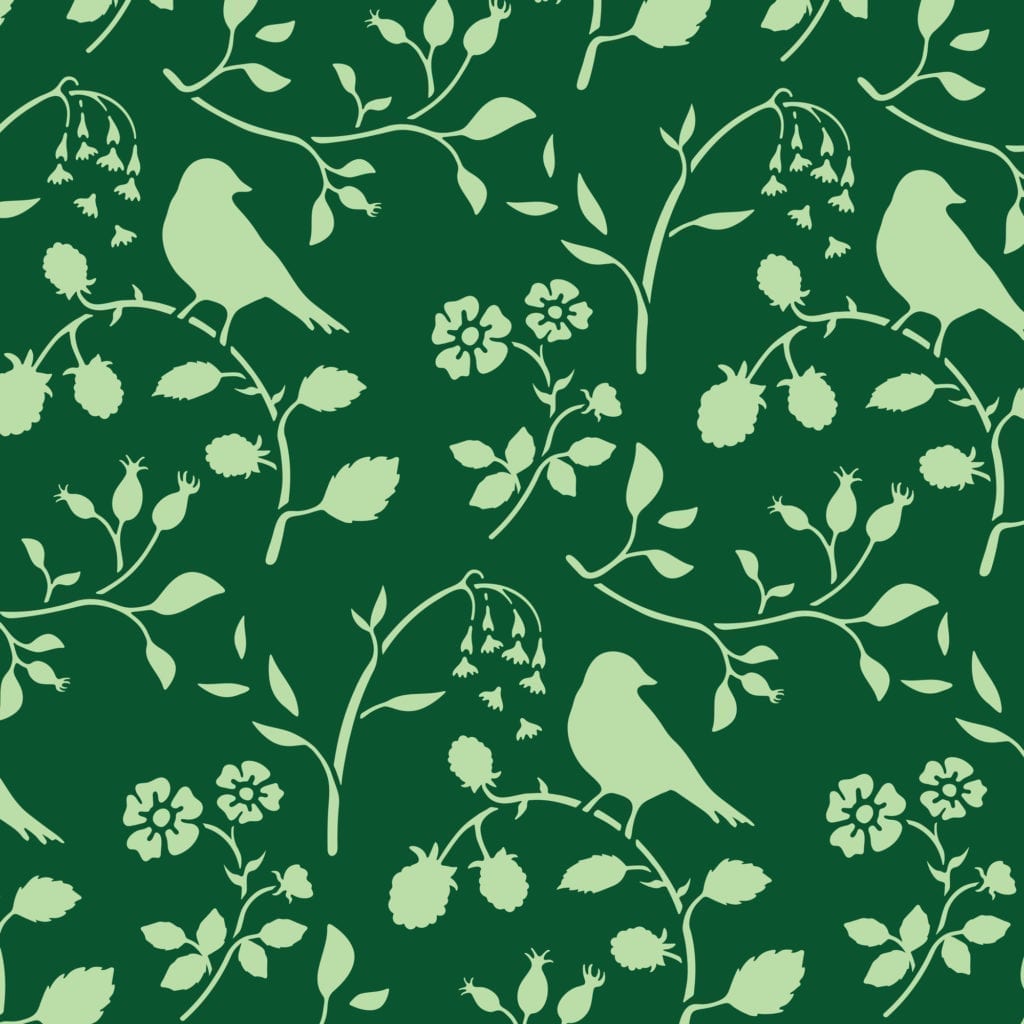 Diseño Countryside Bird pintado en Lem Lem y Amsterdam Green,Annie Sloan