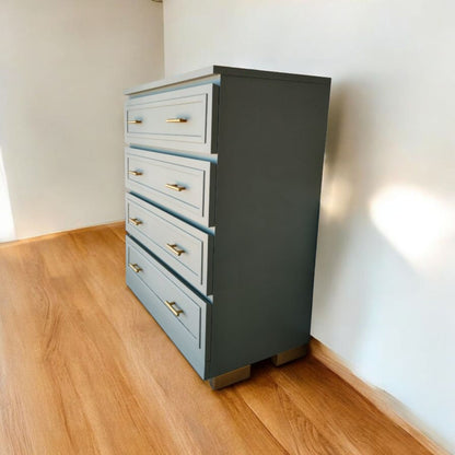 AGOTADO! Cómoda reciclada estilo Mid-Century Modern | Sustainable Green Chest of Drawers | Mueble vintage renovado | 4 cajones