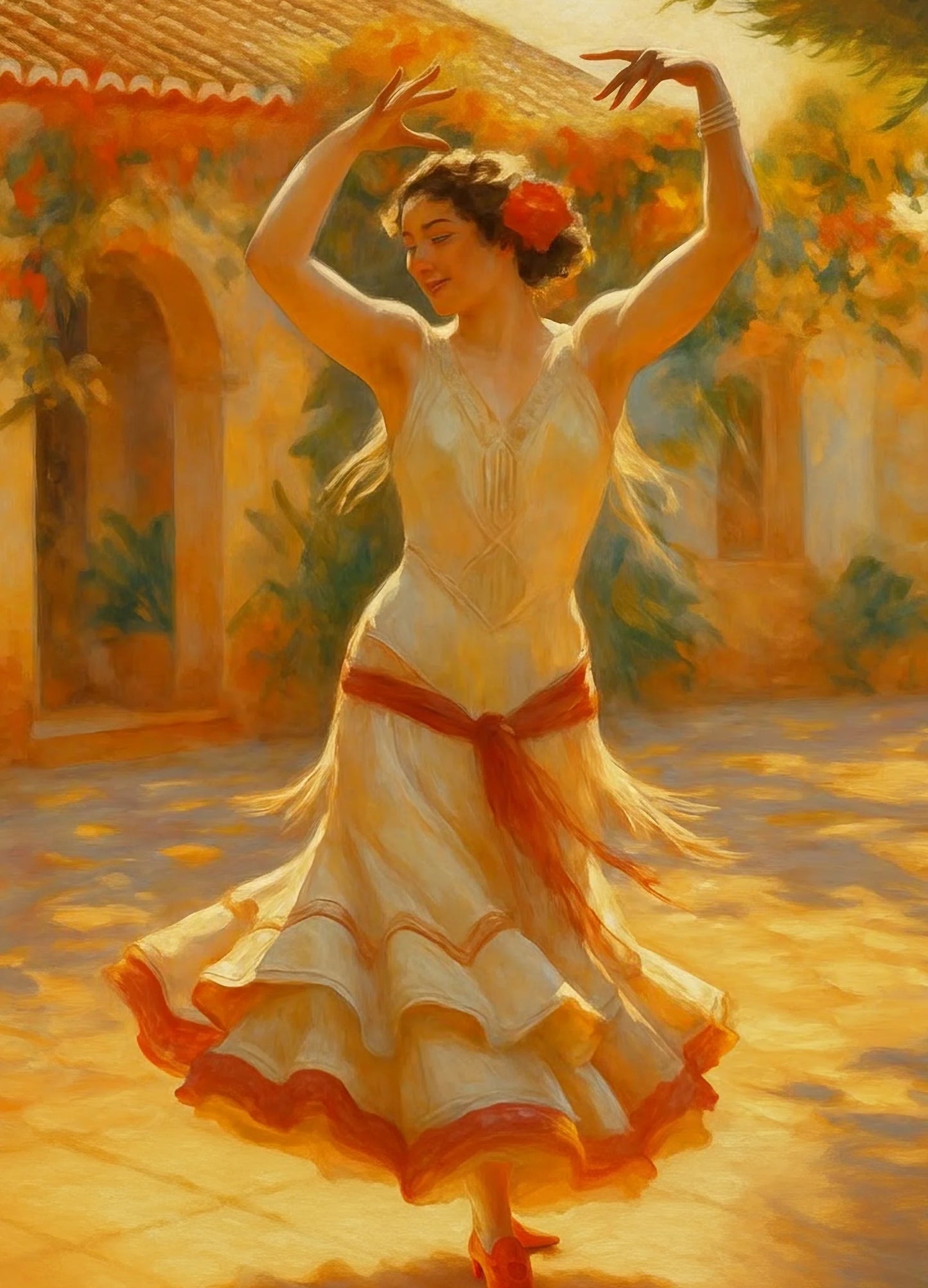 Flamenco Sunrise - Mint by Michelle decoupage paper