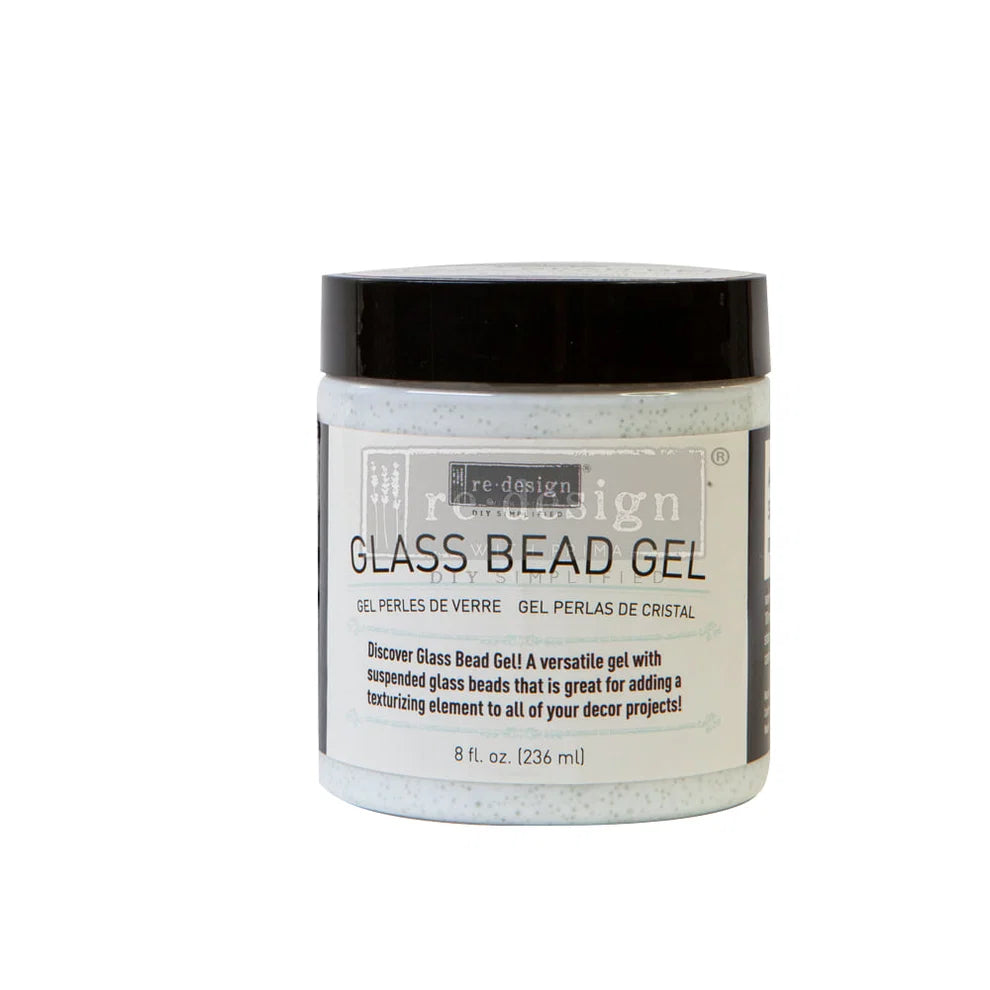 Tarro Glass Bead Gel de Re-Design with Prima 236 ml (8 fl oz) - gel texturizador con microesferas de cristal en suspensión para stencil y proyectos decorativos
