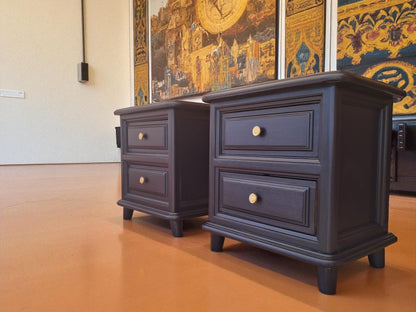 AGOTADO! Mesitas Antiguas Azul Noche – Madera Maciza Restaurada