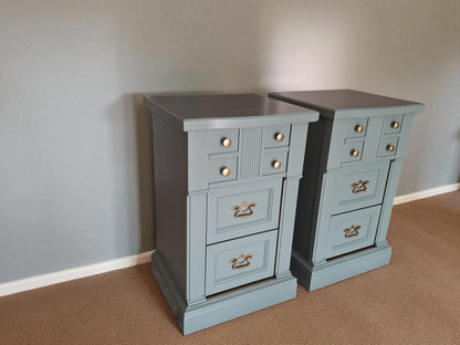 AGOTADO! Mid-Century Modern Laurel Green Nightstands – Restored & Eco-Friendly | Mesitas de Noche Verde Laurel Estilo MCD – Restauradas  Eco-Friendly