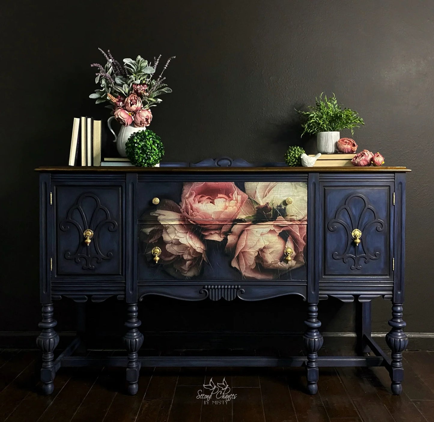 Moody Florals - Mint by Michelle decoupage paper