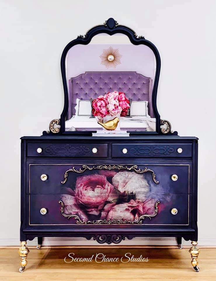 Moody Florals - Mint by Michelle decoupage paper