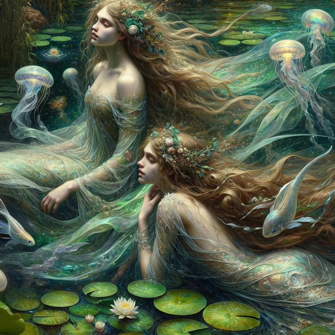 Song of the Water Spirits - Mint by Michelle decoupage paper