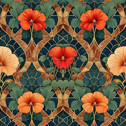 Stained Glass Blossoms - Mint by Michelle decoupage paper