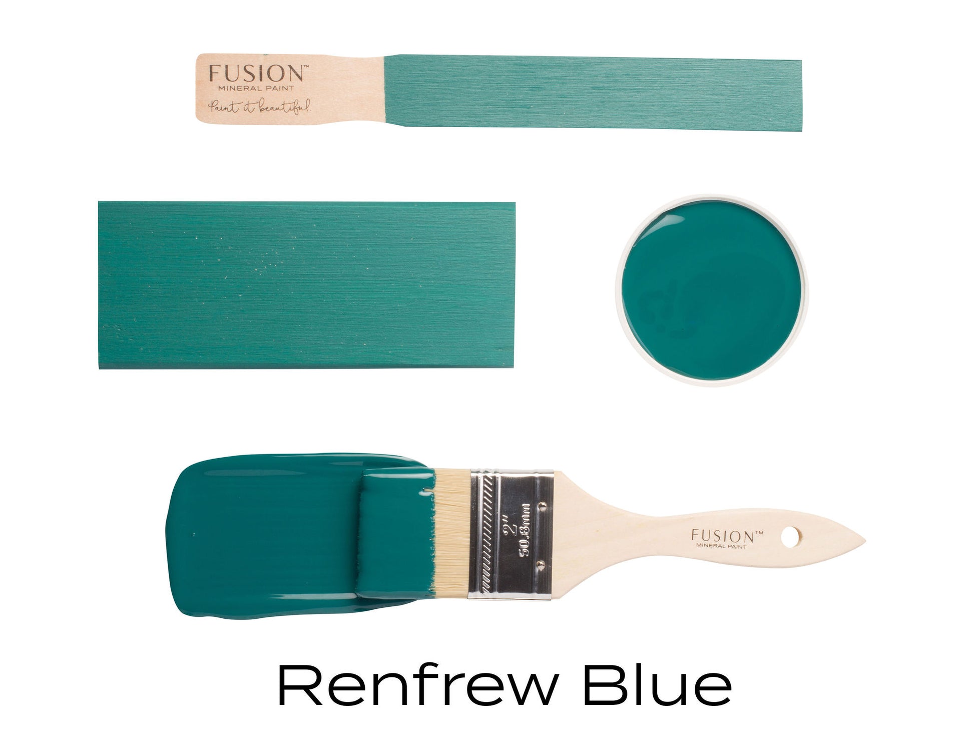 Color Renfrew Blue azul turquesa oscuro radiante Fusion Mineral Paint