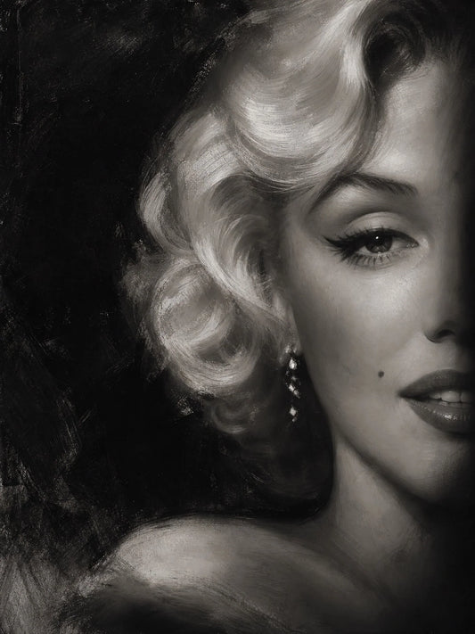 Papel decoupage The Last Close Up - Retrato femenino glamuroso estilo Hollywood en blanco y negro - Mint by Michelle
