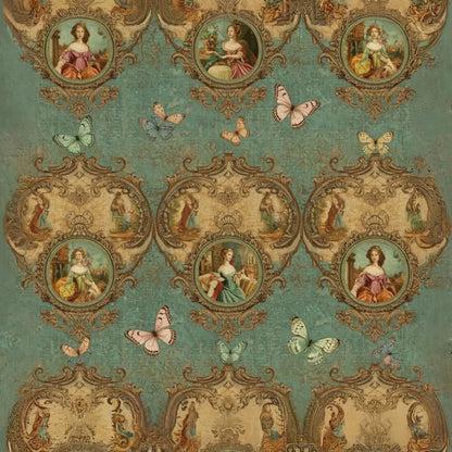 Versailles on Repeat - Mint by Michelle decoupage paper