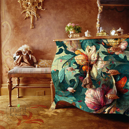 Wave of Florals - Mint by Michelle decoupage paper