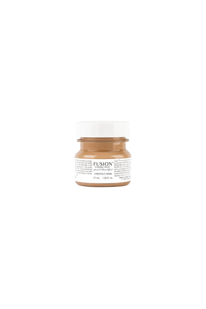 Tester de Fusion Mineral Paint Chestnut Mare 37ml, muestra de color caramelo cálido para proyectos decorativos