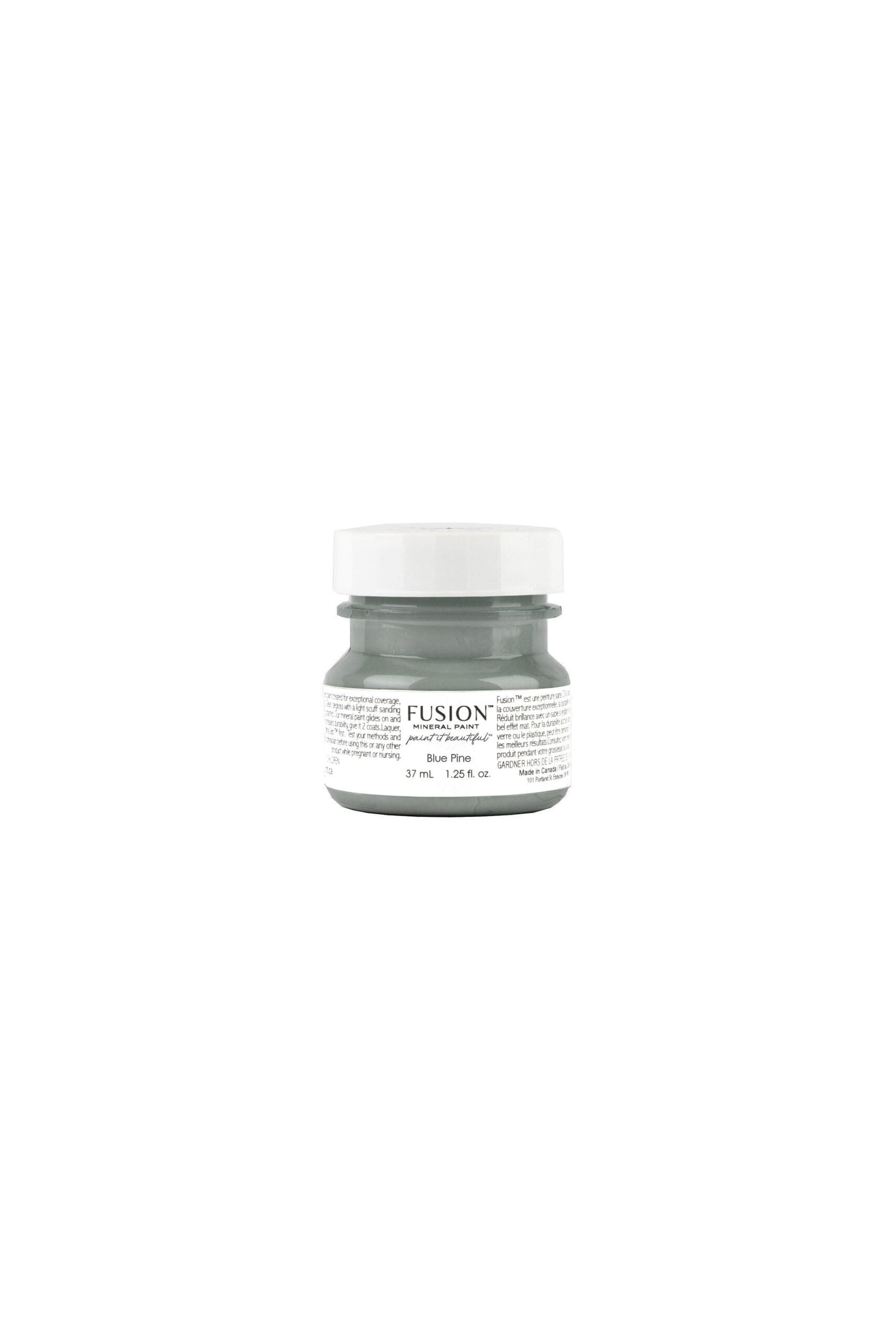 Muestra de color Fusion Mineral Paint Blue Pine 37ml, tono azul-verde con matiz gris