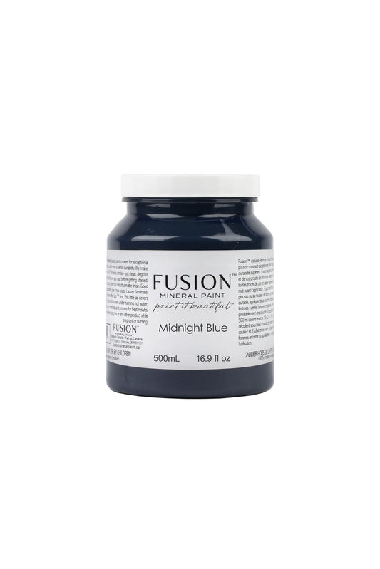 Bote Fusion Mineral Paint Midnight Blue azul marino 37ml 500ml