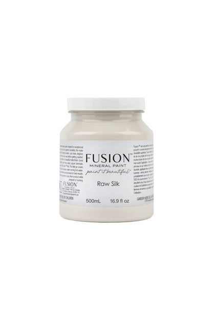 Bote Fusion Mineral Paint Raw Silk blanco cálido 37ml 500ml