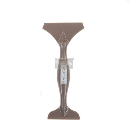 Redesign Transfer Tool de Re-Design with Prima - herramienta de doble punta marrón para aplicar Décor Transfers y decoupage - vista frontal sobre fondo blanco
